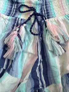 Surf Gypsy girls 2pc smocked blouse and tassel shorts set S
