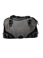 Michael Kors Saratoga leather and suede satchel bag 15”x9”x6.5”