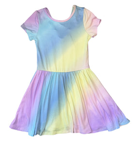 Pixie Lane girls short sleeve Be Happy tie dye dress 5