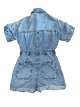 Free People women’s Marci denim shorttails romper XS