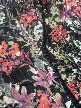 Aqua women’s floral cropped peasant blouse L