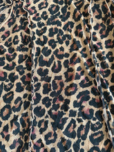 Free People women’s sheer mesh leopard ruffle turtleneck XS