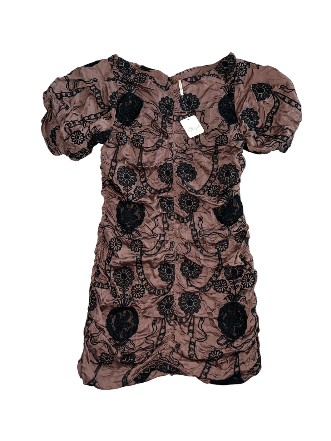 Free People women’s Ramona ribbon floral mini dress XS NEW