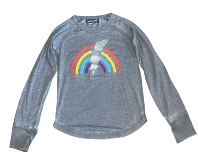 Sparkle By Stoopher girls rainbow bolt thumb hole top 12