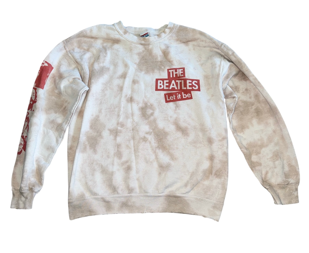 Junk Food women’s The Beatles Let it Be distressed sweatshirt S