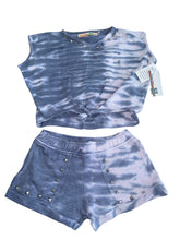 Vintage Havana girls 2pc tie dye studded shorts set M(10-12) NEW