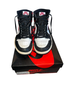 Nike Air Jordan men’s Retro 1 high OG sneaker black/gym red/white sail 10.5