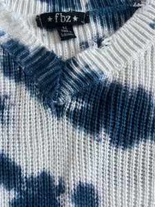 Flowers By Zoe girls distressed tie dye sweater M(8-10)