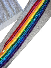 Lola & The Boys girls 2pc hacci knit rainbow sequin set 10