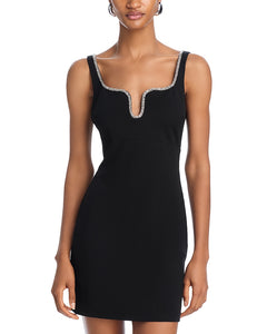 Aqua women’s rhinestone embellished tank dress L