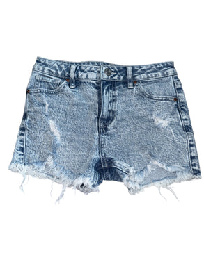 RSQ girls acid wash distressed jean shorts 10