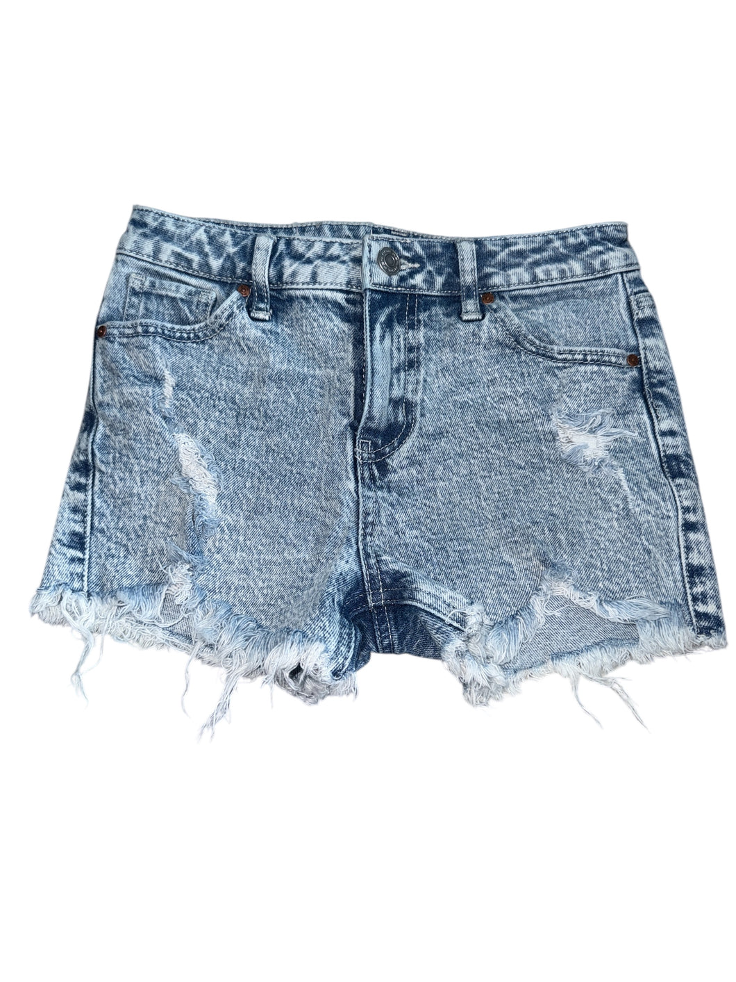 RSQ girls acid wash distressed jean shorts 10