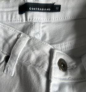 Contraband girls ripped cutoff white jean shorts 12