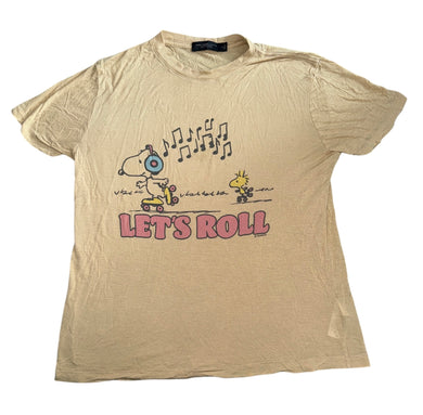 Junk Food women’s Peanuts Let’s Roll tee shirt XS