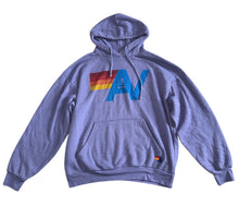 Aviator Nation purple relaxed logo hoodie sweatshirt S