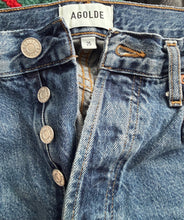 Agolde women’s 100% cotton Ren hi rise wide leg cropped jeans 25