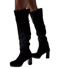 Free People women’s Echo black over the knee platform boots 38(7.5)