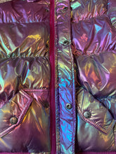 Appaman girls iridescent winter hooded puffer jacket - code pink 8