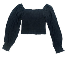 Katie J NYC Junior women’s Chloe smocked cropped blouse S