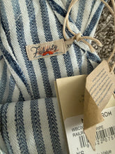 Faherty women’s Topsail Railroad stripe overalls XS NEW