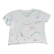 Prince Peter girls happy face graphic distressed cropped tee S(7-8)