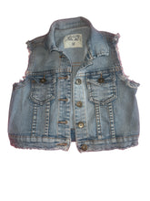 So Nikki girls cropped denim vest M(10)