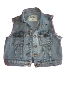 So Nikki girls cropped denim vest M(10)