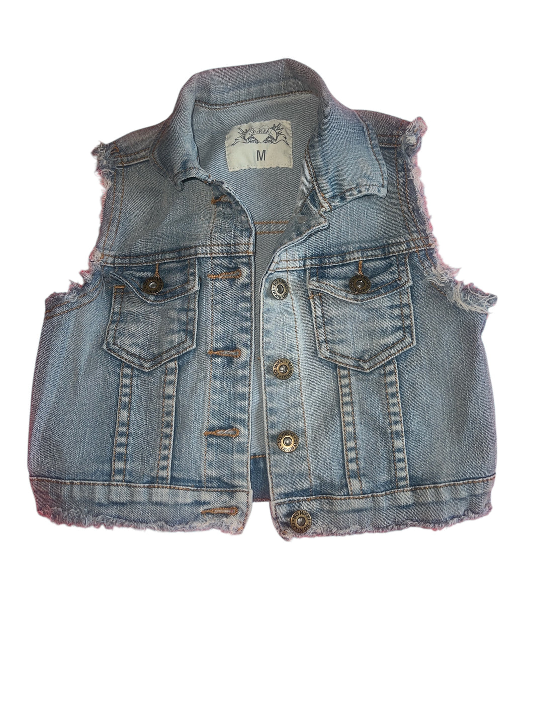 So Nikki girls cropped denim vest M(10)