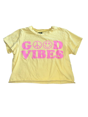 Pixie Lane girls Good Vibes cropped tee 8