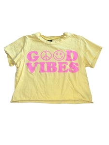 Pixie Lane girls Good Vibes cropped tee 8