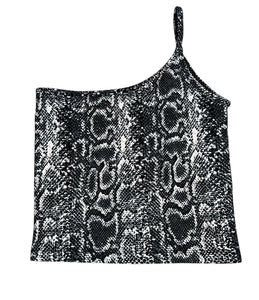 Suzette Collection juniors one strap crop top ONE SIZE