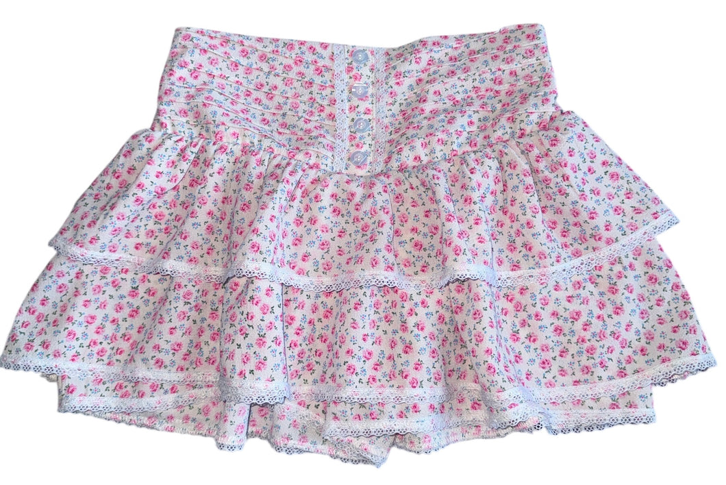 Katie J NYC tween girls Jordie floral skort M(10)
