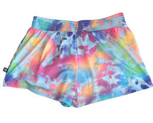 Pixie Lane girls tie dye smocked waist shorts 9-10