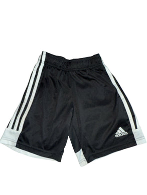 Adidas boys triple stripe black athletic shorts S(8)