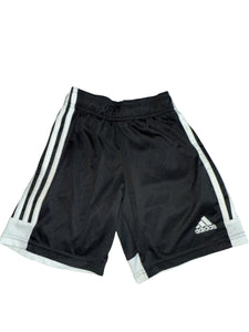 Adidas boys triple stripe black athletic shorts S(8)