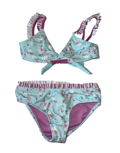 Limeapple girls Cassia floral ruffle bikini 5