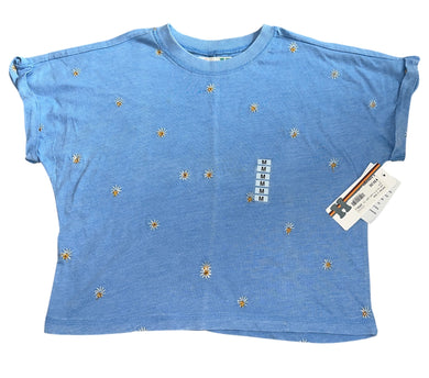 Vintage Havana girls cropped embroidered sunflower tee M(10-12) NEW