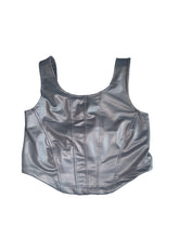 Flowers By Zoe girls cropped corset top M(8-9)