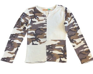 Vintage Havana girls patchwork camo top M(10-12)