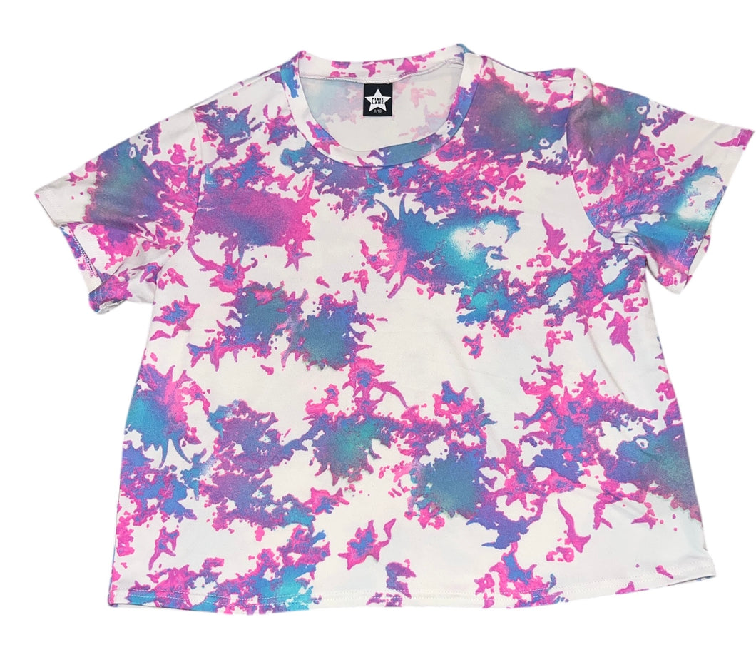 Pixie Lane girls tie dye boxy tee 9-10