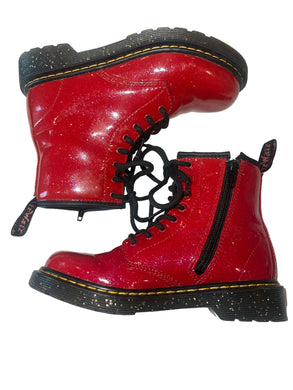 Dr Marten Air Wair girls glitter combat boots 1