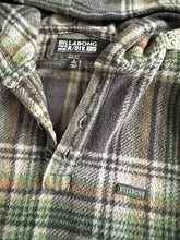 Billabong boys fleece flannel plaid pullover hoodie S(8-9)