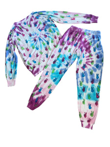 Chaser Brand girls 2pc Peace Out tie dye set L(top) & M(pant)