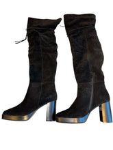 Free People women’s Echo black over the knee platform boots 38(7.5)