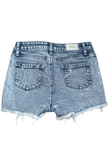 RSQ girls acid wash distressed jean shorts 10