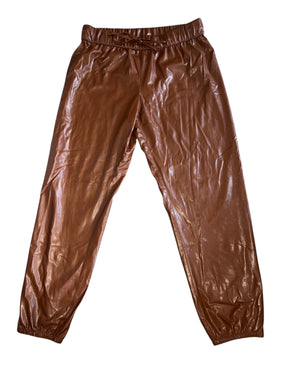 Enzo Costa women’s vegan leather jogger pants 3(L)