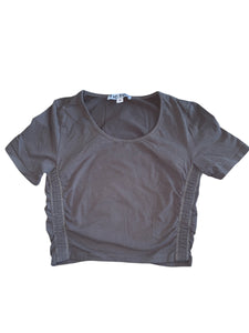 Tic Toc junior women’s ruched sides cropped tee S