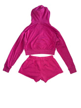 Katie J NYC tween girls 2pc Dylan cropped hoodie & shorts set XL(14)