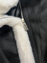 Vintage Havana girls faux leather and fur moto jacket L(14)