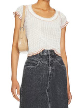 Free People women’s Garner ruffled tee S NEW